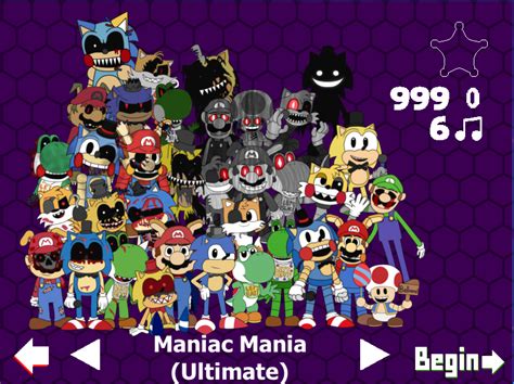 Maniac mania wiki - It is a recreation of FNaS: Maniac Mania (Classic) that prominently features a refurbished version of the original game's main game-mode. Notable differences from the original Maniac Mania include: Changes to character selection. New character icons. Miniature versions of character being replaced with smaller icons in the style of Sonic games. 
